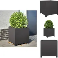 vidaXL Jardinière noir 50x50x50 cm acier