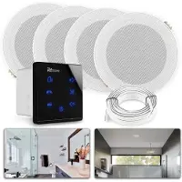 Power Dynamics A100 badkamerspeaker set - Bluetooth speaker voor badkamer - 5 Inch - (Actif), Haut-parleur PA, Blanc