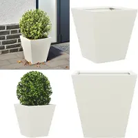 vidaXL Jardinière blanc 30x30x30 cm acier