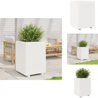 vidaXL Jardinière blanc 50x50x72,5 cm bois de pin massif