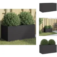 vidaXL Jardinière noir 62x30x29 cm acier