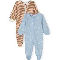 MINOTI Barboteuse / body beige / bleu clair