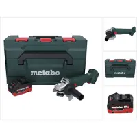 Metabo W 18 L 9-125 Meuleuse angulaire sans fil 18 V 125 mm + 1x batterie 8,0 Ah + metaBOX - sans chargeur
