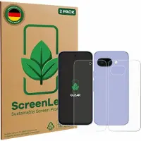ScreenLeaf Film de protection d'écran, Protection d'écran Écologique, Clear, Anti-Rayures (2 pcs, Google Pixel 9a), Téléphone portable : film de protection, Transparent