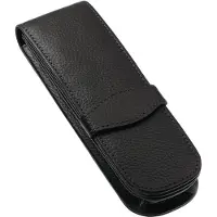 Online parure etui en vrai cuir pour deux stylos de la taille standard noir 90759