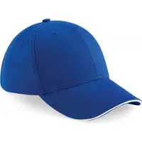 Beechfield Pack 50 Casquette homme Athleisure - 6 panneaux Bright Royal/White - Beechfield B20 - Taille One Size