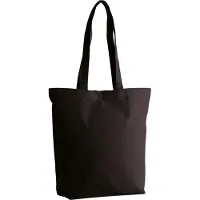 Kimood Sac cabas en coton bio Noir - Kimood KI0252 - Taille One Size