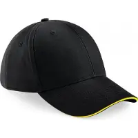 Beechfield Pack 50 Casquette homme Athleisure - 6 panneaux Black/Yellow - Beechfield B20 - Taille One Size