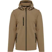 Kariban Veste softshell unie 3 couches avec capuche et manches amovibles
