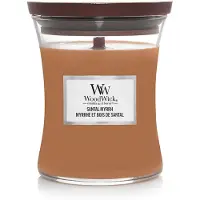 Woodwick Santal Myrhh bougie en cire Cylindre Ambre, Citron, Bois Marron 1 pièce(s)