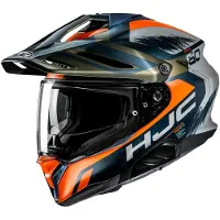 HJC RPHA 60 Quid Noir Orange Or Argenté Casque Adventure Taille S