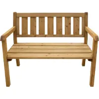 Axi | Charlotte Banc De Jardin En Bois 110 Cm - Marron | Exterieur 2 Places, Bois D'Epicéa | Dossier Haut - Assise Confortable