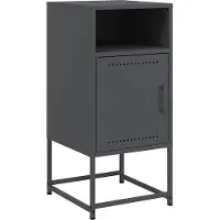 vidaXL Table de chevet anthracite 36x39x78 cm acier