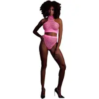 Ouch! - ensemble lingerie phosphorescent - rose