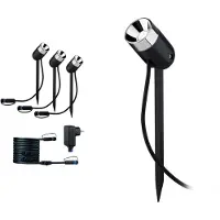 Paulmann Plug & Shine Projecteur de jardin LED Pike Set de base