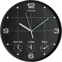 Unilux 400094567 Horloge murale/quartz "ON TIME", diam. : 305 mm, noir