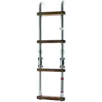 VETUS Inox Teak 4 Steps Swim Ladder Doré 760 mm