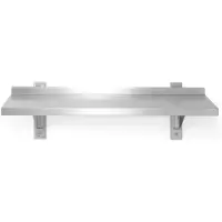 Hendi Étagère murale réglable, simple, avec 2 supports, , lot de 2, 1000 x 300 x (H) 600 mm