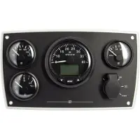 VETUS Aluminium Mpa34 0-4000rpm Engine Panel 12v Argenté 157 x 267 mm