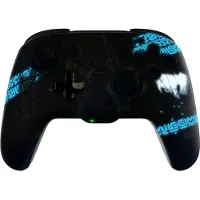 Performance Designed Products Manette sans fil Rematch Glow Link Hero pour Nintendo Switch et Nintendo Switch Modèle OLED Noir et Bleu