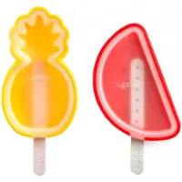 Lékué Moule à glace Ananas & Melon Set de 4 pièces