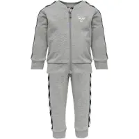 Hummel Survêtement bleu foncé / gris chiné / blanc