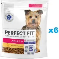 Perfect Fit Adult 1+ sucha karma pełnoporcjowa dla dorosłych psów małych ras bogata w kurczaka 6x825g