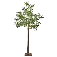 Beliani Outdoor Sapin de Noël vert avec lumières LED 180 cm pour jardin extérieur Indoor Décoration de Noël