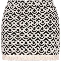 Faina Jupe noir / blanc cassé
