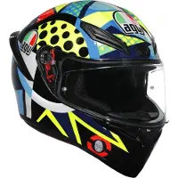 AGV Essais d'hiver K1 S Rossi 2020 Casque Intégral Noir/Jaune/Bleu/Vert XS unisex
