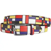 Lureaux Mondrianic (Ceinture) - - Ceinture colorée - Ceinture de designer avec ou sans motif - pour hommes
