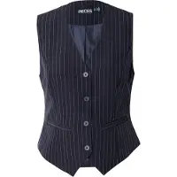 Pieces Gilet de costume 'PCBOZZY' bleu nuit / blanc