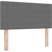 vidaXL Tête de lit LED avec bandes lumineuses LED Gris clair 80 cm Tissu velours