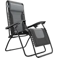 LifeGoods Chaise longue - Pliable - Inclinable de 30° à 90° - Charge max 150kg - Noir/gris