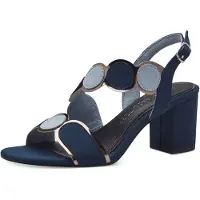 Marco Tozzi Sandales à lanières bleu marine / opal / argent