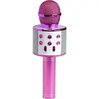 Denver Microphone karaoké Bluetooth avec haut-parleur intégré. Rose