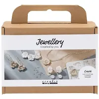 Creativ Company Mini Ensemble Hobby Bijoux Boucles d'oreilles Bracelet et collier Motifs de fleurs