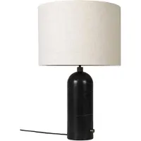 Gubi Gravity Lampe de Table Black marble | Canvas Shade | Large