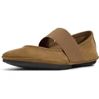 Camper pour femme. 21595-244 Ballerines en cuir marron Right Nina (40), Plat, Aucun, Casuel, Durable