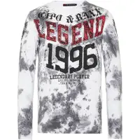 Cipo & Baxx T-Shirt gris / rouge / blanc