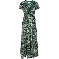 Apricot Robe d’été vert / mélange de couleurs