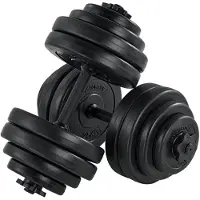ArtSport Jeu d'haltères - Total 30kg - 2 pièces - Noir