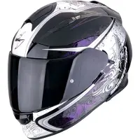 Scorpion EXO-491 Run Noir Blanc Purple Casque Intégral Taille M
