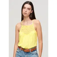 Superdry Lace Beach Sleeveless T-shirt Jaune L Femme