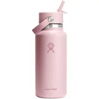 Hydroflask - Gourde isotherme 94 cl - 32 Oz Wide Flex Straw Cap Trillium en Bois - Rose
