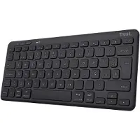 Trust Lyra, Mini, Filaire & Sans fil, USB + RF Wireless + Bluetooth, Commutateur à ciseaux, QWERTY, Noir