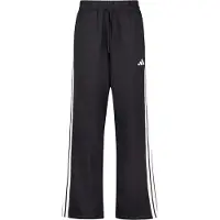 Adidas Pantalon 'ESSENTIALS 3-STRIPES OPEN HEM FLEECE' noir / blanc