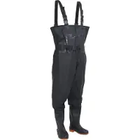 vidaXL Cuissardes avec bottes et ceinture noir taille 38