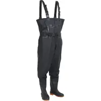 vidaXL Cuissardes avec bottes et ceinture noir taille 46