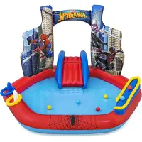 Bestway Piscine de jeu av. Accessoires - 211 x 206 cm - Spider-M - - UneTaille - Piscine pour Enfant